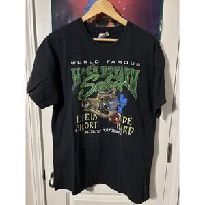 Hogs Breath Saloon T Shirt Mens XL Black Key West Life Is Short Ride Hard